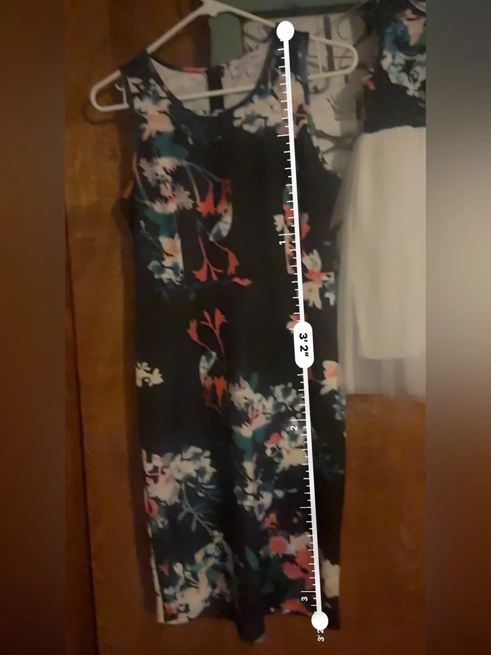 Matching Floral Navy and White Girls' Dress Set